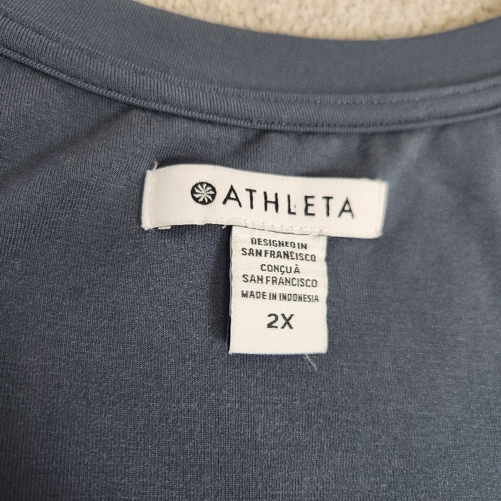 Athleta Santorini Maxi Dress Size 2XL Granite Blue - Picture 11 of 13